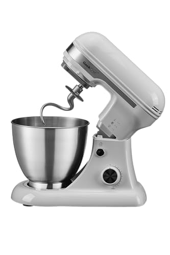 Image of Geek Chef 3-IN-1 Stand Mixer, 4.8QT, 12 Speeds Tilt-head Food Mixer with Dough Hook, Whisk, Beater and Digital Scale with App, Gray