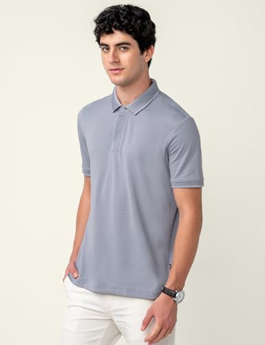 Image of DAMENSCH Men's Cotton Blend Solid Regular Fit T-Shirt
