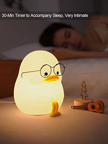 Emo Duck Kids Night Light, Premium Silicone Nightlight For Kids, Cute And Dimmable Silicone Lamp For Soothing Bedtime Ambiance #TOP5