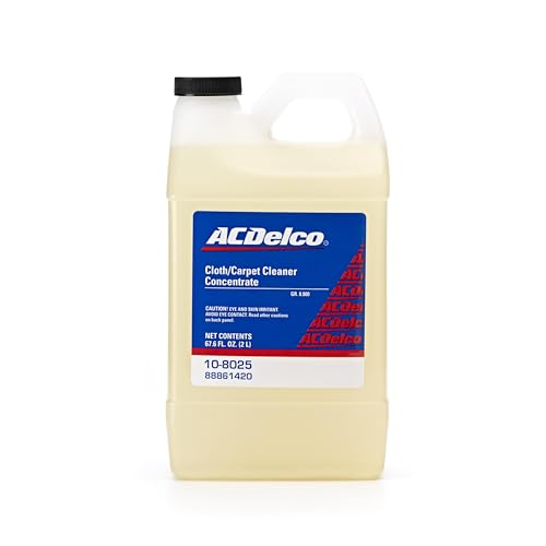 Interior Cleaning – Instrument Panel (IP), Hard or Plastic Surfaces, Seats, Carpet, Leather, Vinyl, Fabric Cleaner, Stain Remover, Restorer — Product Availability - GM Passenger Cars and Trucks 20 ACDelco GM Original Equipment 10-8025 Carpet and Upholstery Cleaning Concentrate - 67 oz