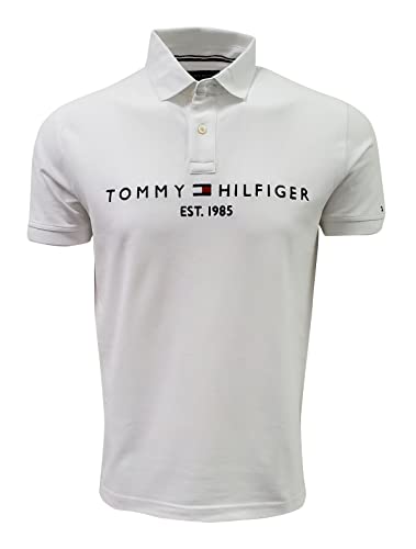 Tommy Hilfiger Mens Embroidered Graphic Logo Mesh Polo Shirt