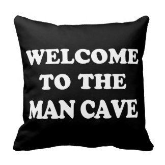FFJPL Funny Man Cave Pillow Polyester Decorative Cushion Cover for Sofa Pillow Case 16x16 inch