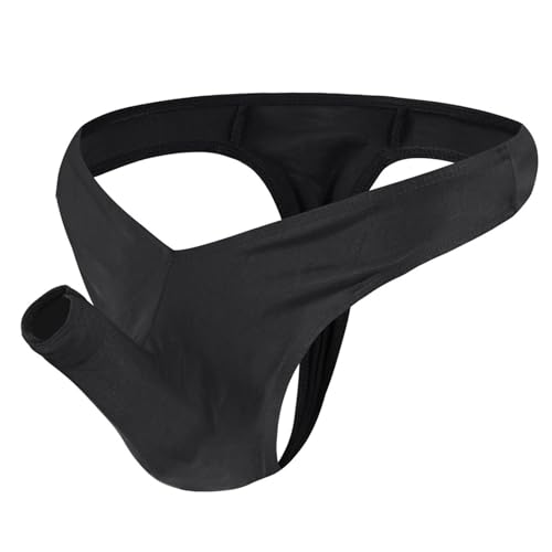 Men's Low Rise Open Front Elephant Briefs, Sexy Bulge Enhancing Workout Pouch Jockstrap Underwear