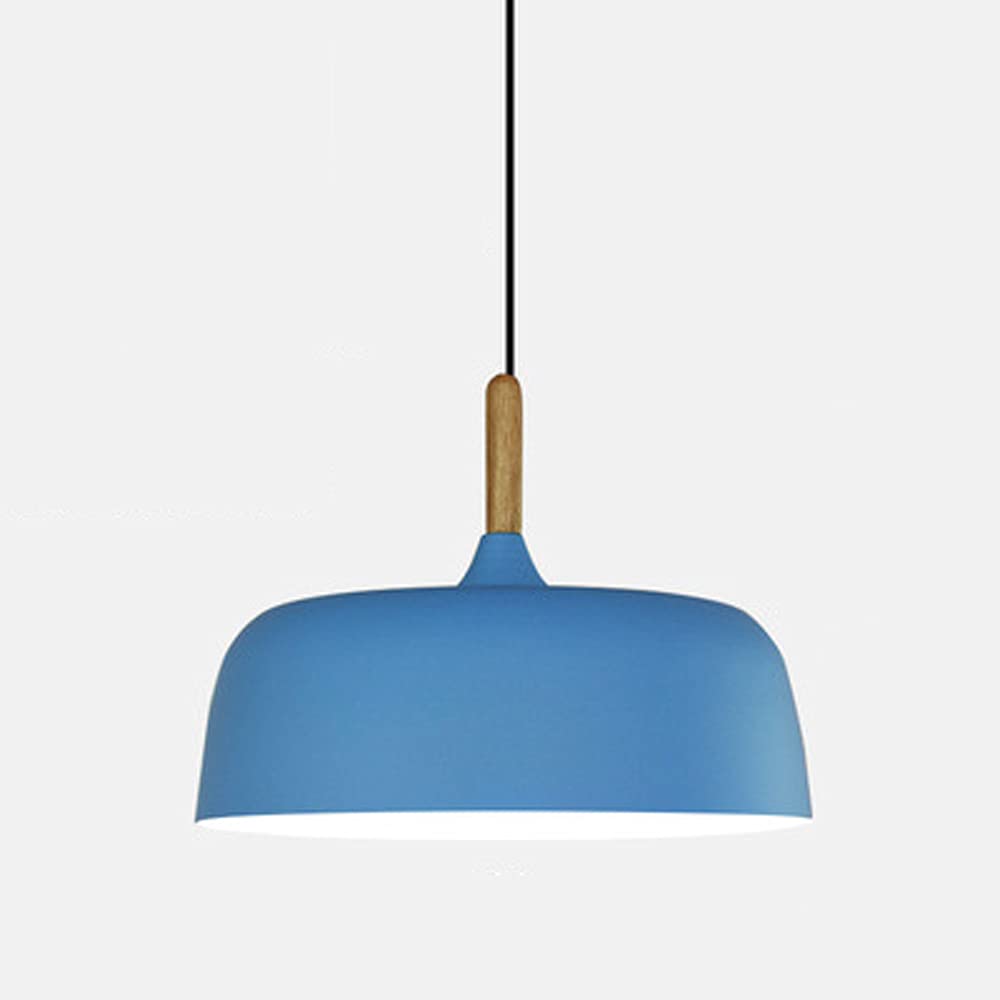 Lámpara araña E27 azul para techos altos con cable ajustable 7