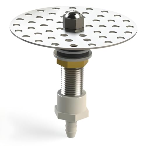 OCS Parts Glass Rinser for Draft Beer Drip Trays | Glass Rinser with 4.5-Inch Perforated Screen (Brushed Stainless Steel)