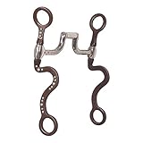 Billy Royal Pro Correction Horse Bit with Silver Dots Square Mouth | Advanced Level Horse Bit | Unique Hinged Square Port with Roller | Copper Inlay for Salivation