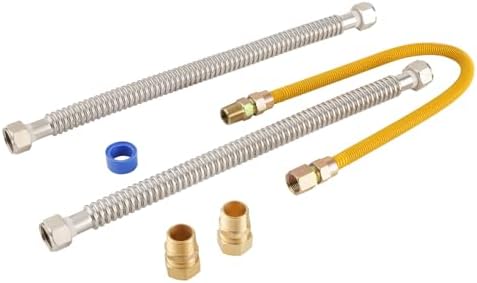 Gas Water Heater Plumber Reveals 5 Surprising Picks You Didn't Expect 4 PLUMBINGMASTER Electric Gas Water Heater Installation Kit, 2pcs 3/4 FIP 18 Inch Water Heater Connector, 1 pc 1/2 MIP*1/2 FIP 24 Inch Yellow Gas line, 2pcs compression adapters