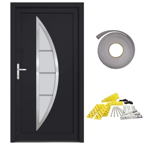 Kangmusi Anthrazit Haustür 98x208 cm PVC