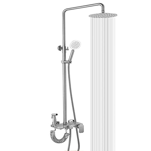 Système de douche à précipitations en acier inoxydable encastrable noir