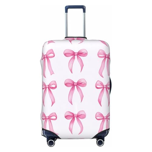 Pink Bows Travel Luggage Covers For Suitcase Elastic Suitcase Protector Anti-Scratch Spandex Baggage Covers Fits 18-32 Inch Luggage X-Large