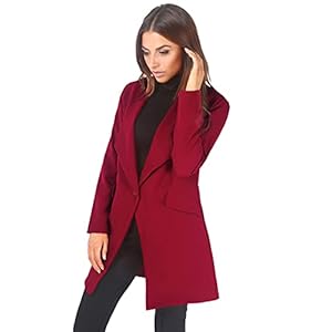 KRISP Damesblazer met lange pasvorm, één knoopsluiting, zwart