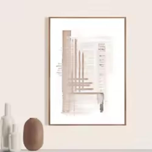 Impression sur toile aquarelle abstraite art neutre - 3