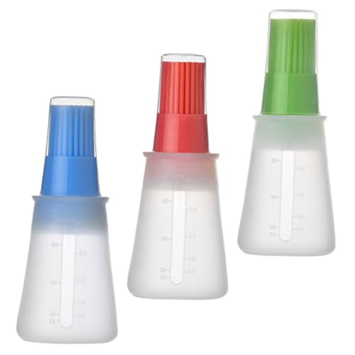 EXHUMKY 3 Piezas De Cepillo De Silicona Para Botella De Aceite Cepillo Para Barbacoa Para Aceite Cepillo Para Barbacoa Cepillo De Aceite Rociador De Aceite Para Cocinar Botella