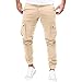 Men Classic Casual Overalls Trousers Fashion Comfy Work Long Pants Fall Elastic Straight Business Pants A Khaki