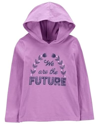 Carter's Girls We Are The Future Long Sleeve T-Shirt, Purple, 6/6X