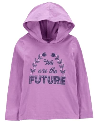 Carter's Girls We Are The Future Long Sleeve T-Shirt, Purple, 6/6X