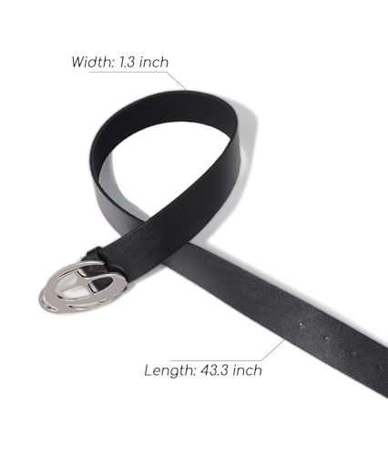 2025 Women PU Leather Y2k Belt Retro Metal Buckle Punk Goth Emo Grunge Rock Belt for Jeans Y2K Clothes Accessories3