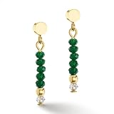 Boucles d'oreilles Coeur de Lion Little Twinkle gold-dark green