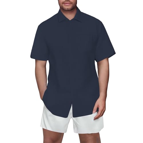Chemise hommes été confortable en lin de qualité supérieure unie