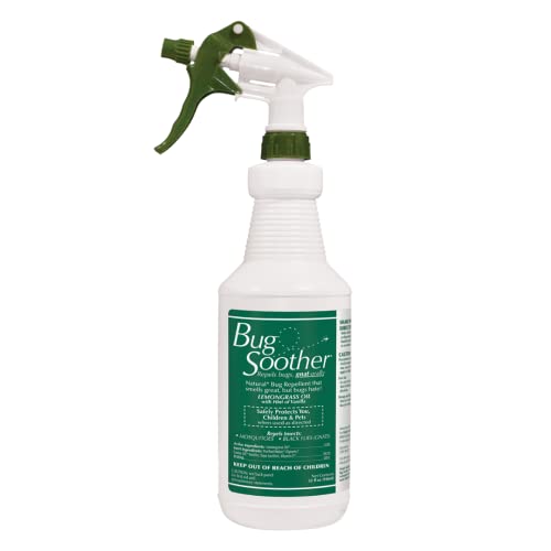 Bug Soother Spray 32 oz. - Natural Insect, Gnat and Mosquito Repellent & Deterrent with Essential Oils - DEET-Free - Safe Bug Spray for Adults, Kids, Pets, Environment - Made in USA…