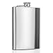 Maxam 8oz Stainless Steel Flask, Lightweight Drinking Flask with a Screw-On, Leak Proof Lid, Polished Silver, 8 Ounce Capacity