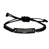 Experience the joy of being a Developer with this stylish adjustable black stainless steel interlaced rope Developer Rope Bracelet. Featuring the inspiring quote 'I'm Not Arguing. I'm Just Explaining Why I'm Right', this gift is sure to make a lastin...