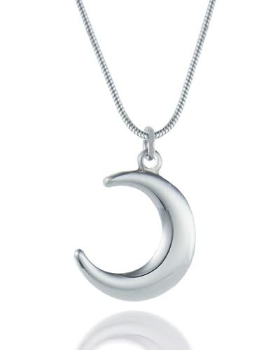 Crescent Moon Necklace for Women - 18K Gold Plated Pendant, Dainty Necklace Gift
