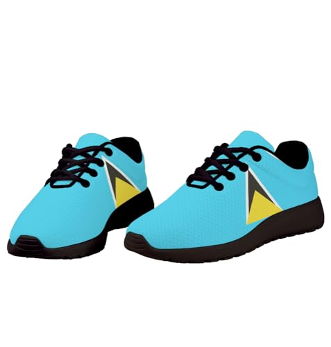 Saint Lucia Flag Shoes for Women Men Trail Running Casual Fashion Sneakers Slip-on Tennis Shoes4