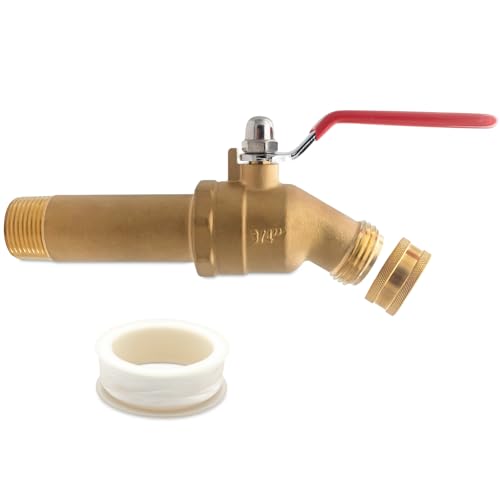 Hoeine Water Heater Drain Valve 3/4 MNPT Full Port 3 Inch Shank