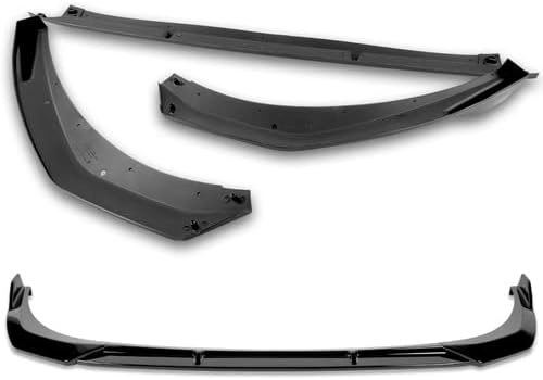 3 Pieces Front Bumper Lip Spoiler Splitter Side Body Kit Trim Protection Compatible with 2019-2021 Kia Forte & Compatible with 2020-2021 Kia Forte 5 (Painted Black)