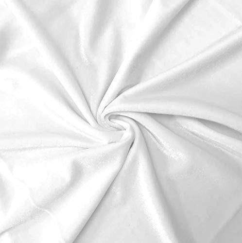 Image of High Sofa Quality Velvet Solid Grommet Room Darkening Eyelet Door Curtains for Living Room, White 7 Feet, Set of 2 Pieces