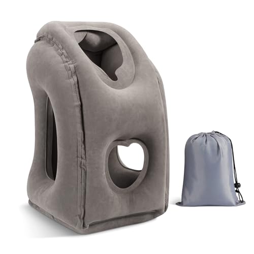 MoKo Inflatable Travel Pillow, Comfortable Neck Pillow with Storage Bag