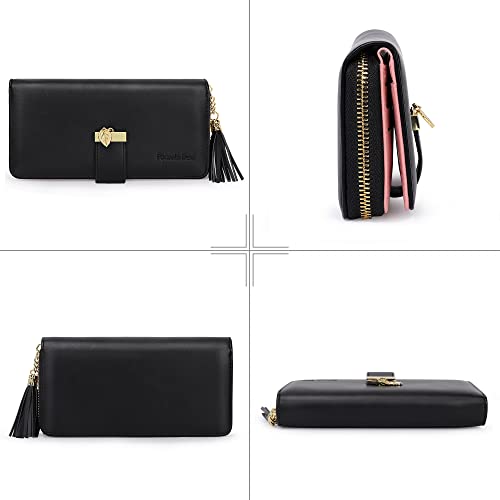 RFID Wallets for Women with Multiple Card Slots and Cellphone Compartment, Womens Wallet - Image 4