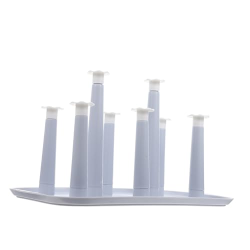 Gatuida Portabicchieri Quadrato in Plastica Resistente Organizer Per Bottiglie e Stendibicchieri Da Cucina Con Design Capovolto Per Asciugatura Rapida Per Casa Bar e Ristoranti