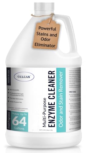 Multi-Purpose Probiotic Enzyme Cleaner, Made in USA - Pet Stain and Odor Remover - Concentrated - Professional & Home Strength Drains, Floors, Bathrooms, Toilets Trash Can, (1 gallon, Fresh fragrance)