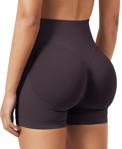 Image of VOYJOY Women Workout Impact Shorts 2.5 inch / 3.6 inch / 4.5 inch / 6 inch Scrunch Butt Booty | Tummy Control, High Waisted, Bike Short, Gentle Compression, for Women