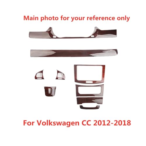 Autocollant console centrale pour VW CC 2012-2018 effet bois marron chic