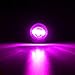 MADCATZ 100 Pcs 3/4 Inch Round Purple Light 3 LED 2835 Mini Clearance Side Marker Lights Shape Turn Lamps for Boat Trailer Truck Pickup Caravan RV Waterproof 12V DC