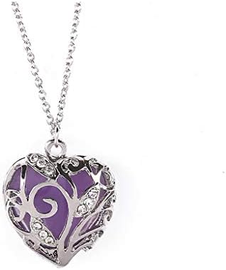 Sandistore125 Necklace for Pendant Women Out Necklace Hollow Heart Luminous Crystal Chocker Necklaces Pendants Man Chain