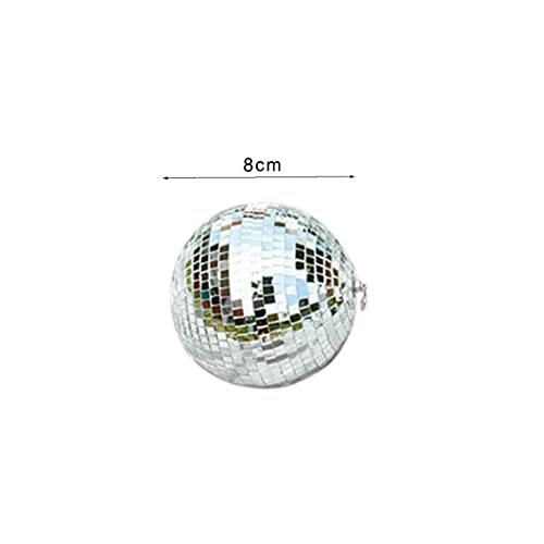 NIDONE 3 stks Disco Balls Mirror Balls Ornament Kerstdecoratie Bruiloft Decoratie Zilveren Hangende Bal voor Party, 8cm - Image 5