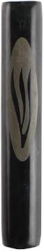 Jewish Mezuzah Case for Door - Stone Black Marble Oval Design - Fits a 15 Centimeter Kosher Scroll