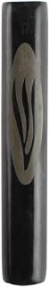 Jewish Mezuzah Case for Door - Marble Stone Black Oval Design - Fits a 12 Centimeter Kosher Scroll