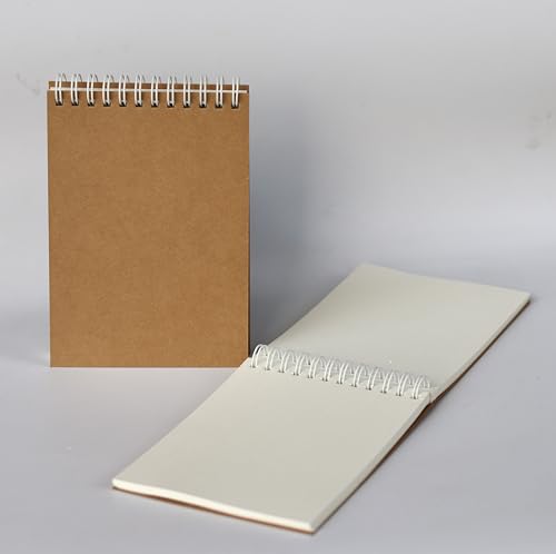 Image of INNAXA Spiral Eco-Friendly Notepad White Wiro A6 Size (Pack-6), 100 Pages
