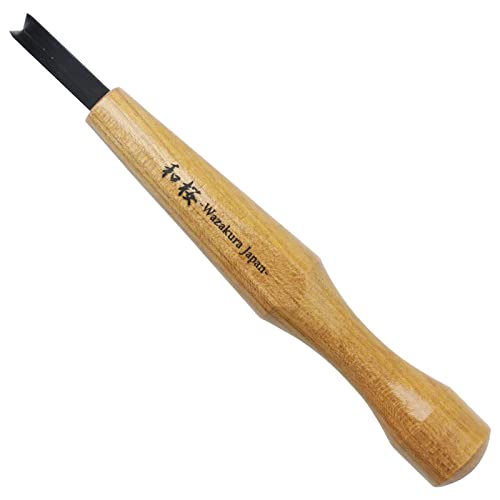 Wazakura Made in Japan Bonsai Chisel Hand V-Parting Carving Tool 0.17 in (4.5 mm) for Jin Shari...