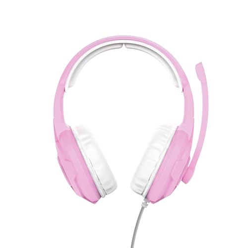 GXT 411P Radius Cuffie Gaming Multipiattaforma per PC, PS5, PS4, Xbox, Nintendo Switch, Mobile, Over Ear, Jack Audio 3.5 mm, Controllo del Volume, Microfono Regolabile - Rosa - Cuffia gaming - Immagine 2