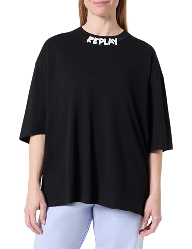 T-Shirt Replay W3008a Noir pour un Style Casual au Quotidien L