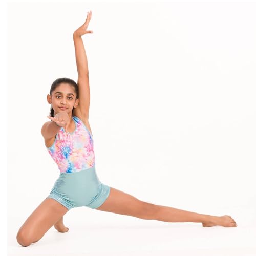 Image of IKAANYA Girls Unitard or Biketard for Gymnastics, Dance, Acrobatics or Swimming (Ages 3-15)