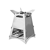 【Langlebiges Material】 Hergestellt aus hochwertigem Edelstahl, wodurch dieser Campingkocher robust und langlebig ist und sich perfekt für Outdoor-Aktivitäten eignet.