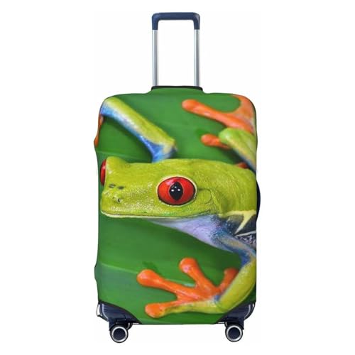 Animal Frog Leaf Leaves Print Luggage Suitcase Covers Elastic Washable Luggage Protector Luggage Covers For Suitcase