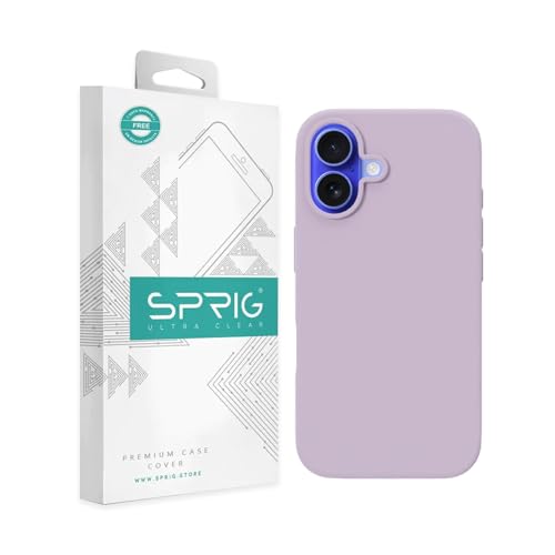 Image of SPRIG Compatible with iPhone 16 Premium SilkMag (Liquid Silicone Magnetic) Back Cover Drop Tested Shock Proof Mobile Case for Men, Women, Boys and Girls with Camera Protection (Lilac)